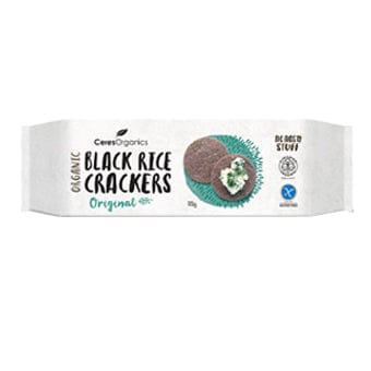 Ceres Organics Black Rice Crackers Lightly Salted Riceberry 115g